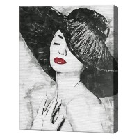 Tablou pe numere Art Gallery Premium Fată în pălărie 40x50cm (GX44403)