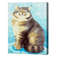 Tablou pe numere Art Gallery Premium Motanul încântat 40x50cm (GX39455)