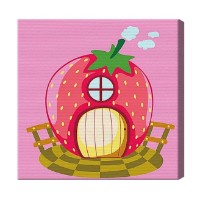 Tablou pe numere Art Gallery Premium Домик-клубничка 20x20см (BX2609)