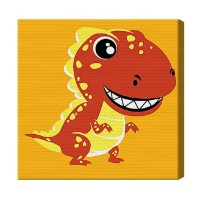 Tablou pe numere Art Gallery Premium Желто-коричневый динозавр 20x20см (B097)