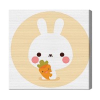 Tablou pe numere Art Gallery Premium Зайка с морковкой 20x20см (BX2315)