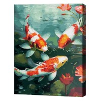 Tablou pe numere Art Gallery Premium Koi 40x50cm (GX46460)