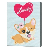 Tablou pe numere Art Gallery Premium Corghi zboară cu balon 20x30cm (CX4939)