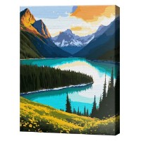 Tablou pe numere Art Gallery Premium Lacul azuriu 40x50cm (GX47210)