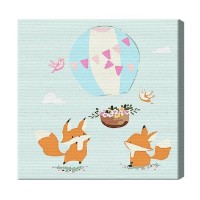 Tablou pe numere Art Gallery Premium Лисята и воздушный шар 20x20см (BX2849)