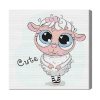 Tablou pe numere Art Gallery Premium Милая овечка 20x20см (BX2213)