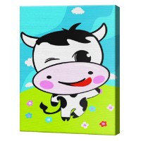Tablou pe numere Art Gallery Premium Подмигивающая коровка 20x30см (CX2012)