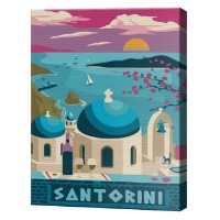 Tablou pe numere Art Gallery Premium Санторини 20x30см (CX3556)