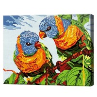 Tablou pe numere Art Gallery Premium Яркие попугаи 20x30см (CX3755)