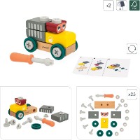 Set de construcție Janod Brico'Kids DIY Car Bear (J06458) imaginea #3 — magazin online Desire.md