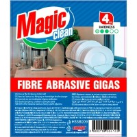 Салфетки для уборки Magic Clean Fibre Abrazive Giga 4pcs