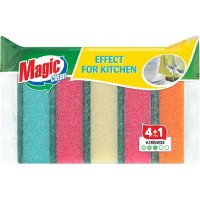Губки для уборки Magic Clean Multicolor 5pcs