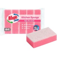 Губки для уборки Magic Clean Non-Scratch Pink 5pcs