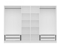 Dulap Trendy Kale 2704 Walnut/White 270x190x52cm GTR004225 imaginea #4 — magazin online Desire.md