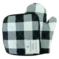 Mănușă de bucătărie Bumbacel Gray and Black Columns (MSOB_2152)