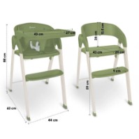 Scaun de masa BabyGo Levels Khaki 3in1 (BGO-5109) imaginea #6 — magazin online Desire.md