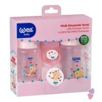 Набор бутылочек для кормления Wee Baby Little Dinosaurs Series Pink фото №3 — интернет-магазин Desire.md