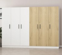 Dulap Trendy Kale 3112 White/Walnut 270x190x52cm GTR004265