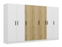 Dulap Trendy Kale 3114 White/Walnut 315x190x52cm GTR004267 imaginea #3 — magazin online Desire.md