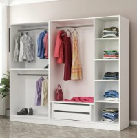 Dulap Trendy Kale 3859 White/Walnut 225x210x52cm GTR004313 imaginea #3 — magazin online Desire.md