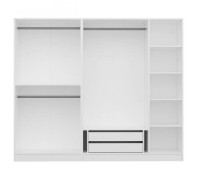 Dulap Trendy Kale 3859 White/Walnut 225x210x52cm GTR004313 imaginea #4 — magazin online Desire.md