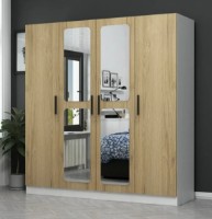 Dulap Trendy Kale 3868 White/Walnut 180x210x52cm GTR004318 imaginea #4 — magazin online Desire.md