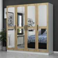 Dulap Trendy Kale 3869 White/Walnut 180x210x52cm GTR004319 imaginea #4 — magazin online Desire.md