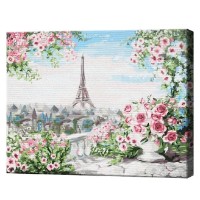 Tablou pe numere Art Gallery Premium Parisul înflorit 40x50cm (GX31675)