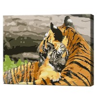 Tablou pe numere Art Gallery Premium Тигриная нежность 20x30см (CX3663)