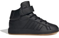 Bocanci pentru copii Adidas Grand Court Mid K Core Black/Grey Six, s.31