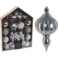 Set de jucării pentru Crăciun Christmas Silver (54242) 32pcs