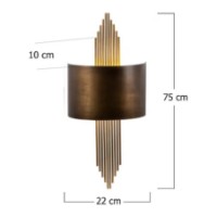 Candelabru de perete Trendy 619 A Gold 22x75x10cm GTR002317 imaginea #2 — magazin online Desire.md