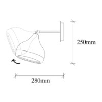 Candelabru de perete Trendy 6901 Black/Copper 28x78x17cm GTR002291 imaginea #2 — magazin online Desire.md