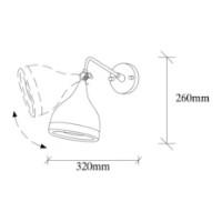 Candelabru de perete Trendy 7031 Black/Copper 32x26x14cm GTR002299 imaginea #2 — magazin online Desire.md