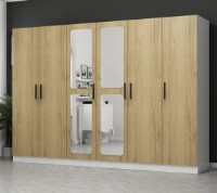 Dulap Trendy Kale 3871 White/Walnut 270x210x52cm GTR004321 imaginea #4 — magazin online Desire.md