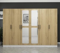 Dulap Trendy Kale 3874 White/Walnut 270x210x52cm GTR004324