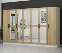 Dulap Trendy Kale 3878 White/Walnut 315x210x52cm GTR004328 imaginea #4 — magazin online Desire.md