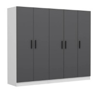 Dulap Trendy Kale 3924 White/Anthracit 225x210x52cm GTR004329 imaginea #3 — magazin online Desire.md