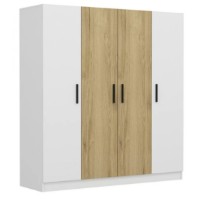 Dulap Trendy Kale 3954 White/Walnut 180x210x52cm GTR004348 imaginea #4 — magazin online Desire.md