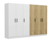 Dulap Trendy Kale 3957 White/Walnut 270x210x52cm GTR004349 imaginea #4 — magazin online Desire.md