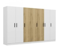 Dulap Trendy Kale 3959 White/Walnut 315x210x52cm GTR004350 imaginea #2 — magazin online Desire.md
