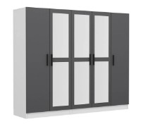 Dulap Trendy Kale 4959 White/Anthracit 225x190x52cm GTR004411 imaginea #4 — magazin online Desire.md