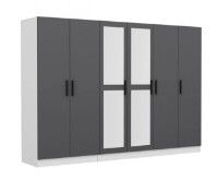 Dulap Trendy Kale 4960 White/Anthracit 225x190x52cm GTR004412 imaginea #4 — magazin online Desire.md