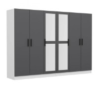 Dulap Trendy Kale 4963 White/Anthracit 270x190x52cm GTR004415 imaginea #3 — magazin online Desire.md