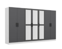 Dulap Trendy Kale 4966 White/Anthracit 315x190x52cm GTR004418 imaginea #3 — magazin online Desire.md