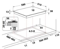 Plită incorporabilă cu gaz Indesit THP 642 IX/I 1 HOB imaginea #3 — magazin online Desire.md