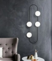 Candelabru de perete Trendy Abakus 7156 Black/White 40x124x33cm GTR002324 imaginea #3 — magazin online Desire.md