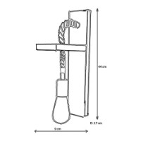 Candelabru de perete Trendy Aplik 17 Walnut 17x40x9cm GTR002232 imaginea #2 — magazin online Desire.md