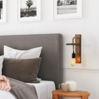 Candelabru de perete Trendy Aplik 17 Walnut 17x40x9cm GTR002232 imaginea #3 — magazin online Desire.md