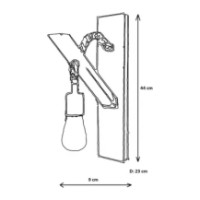 Бра Trendy Aplik 18 Walnut 23x45x9cm GTR002234 фото №3 — интернет-магазин Desire.md